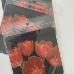 Orange Tulips Lenticular Coaster -10 units