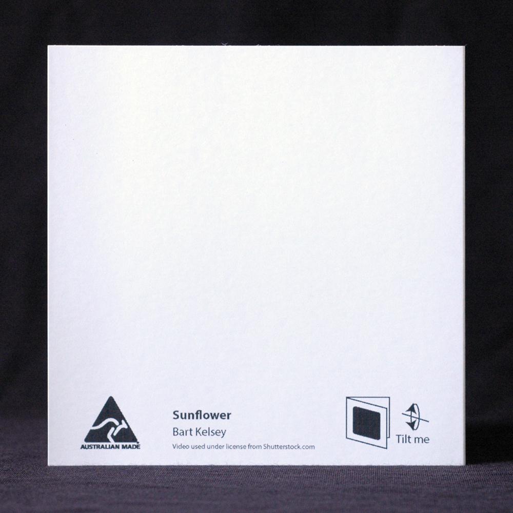 Sunflower Lenticular Greeting Card 125 x 125 mm -5 units - Image 3